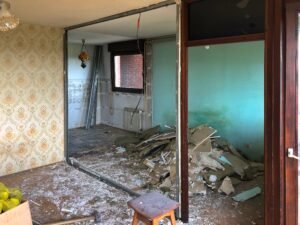 uisine ouverte salon abattre cloison Armentières Nord artisan résultat lumineux moderne maison rénovée 59280 Hauts-de-France transformation intérieure